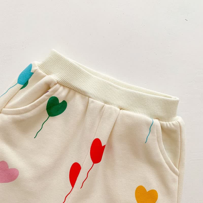 Baby Heart Balloon Sweatshirt and Pants Set