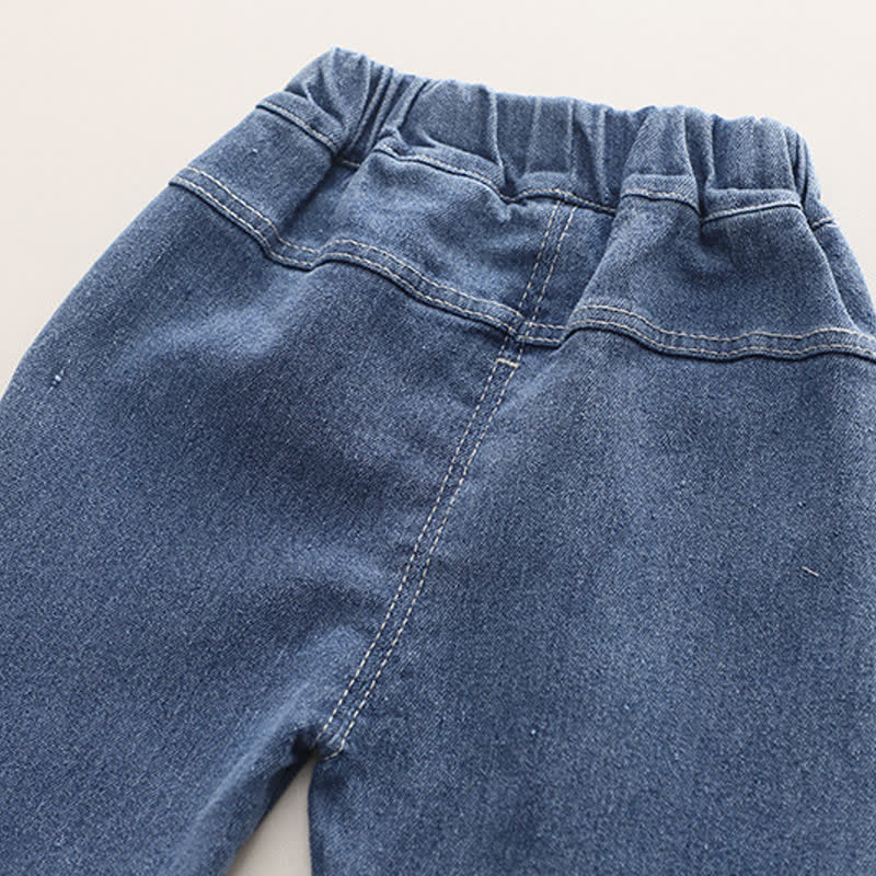 Toddler 2-Piece Lovely Flower Denim Set