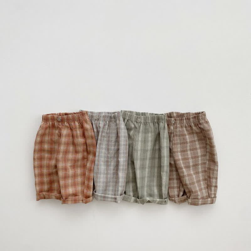 Baby British Style Plaid Pants