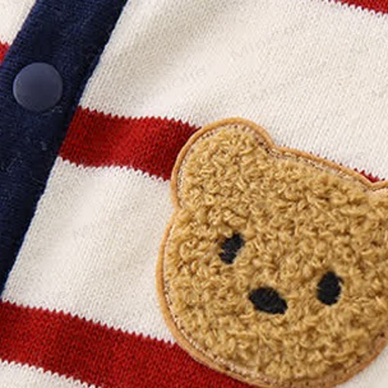 Baby Cute Bear Striped Romper