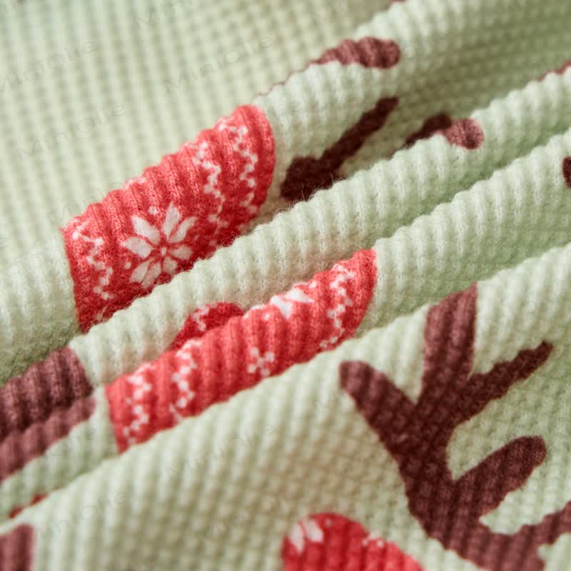 Baby Christmas Sayre Island Elk Waffle 2-piece Set