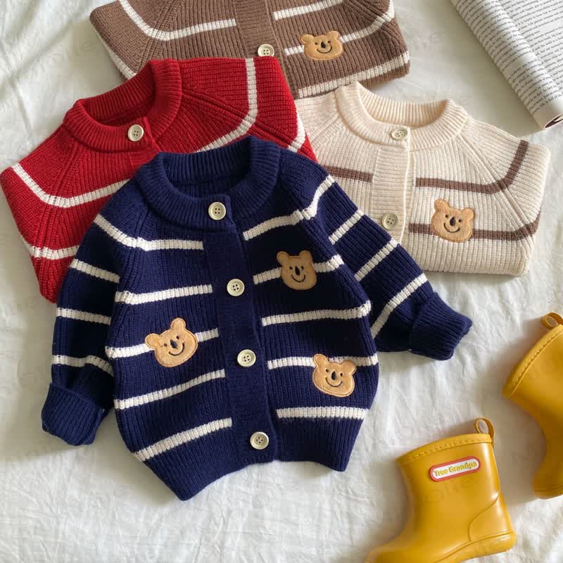 Baby Bear Striped Cardigan