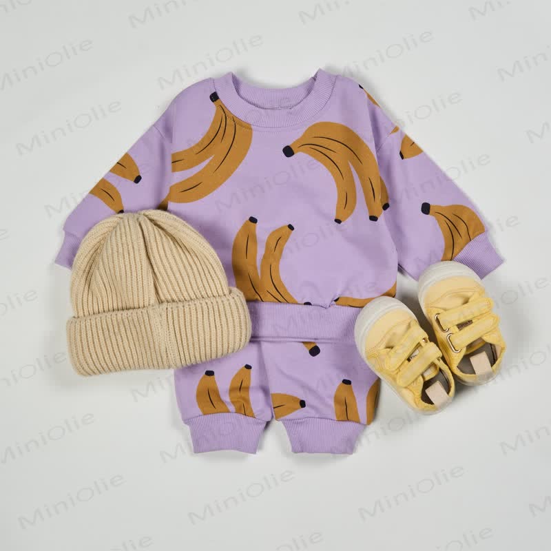 Baby Toddler Banana Purple 2-piece Set