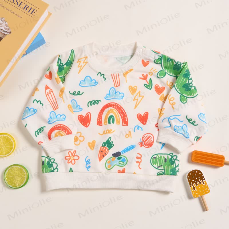 Baby Toddler Childlike Drawing Sweatshirt