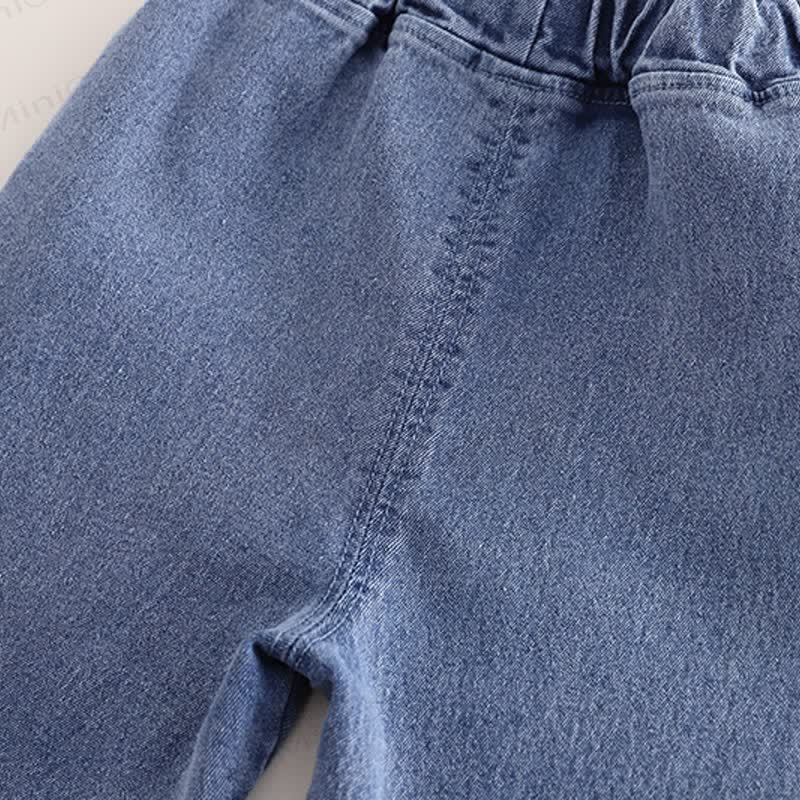 Baby Toddler Girl Love Sweater/Denim Pants 2-Piece Set