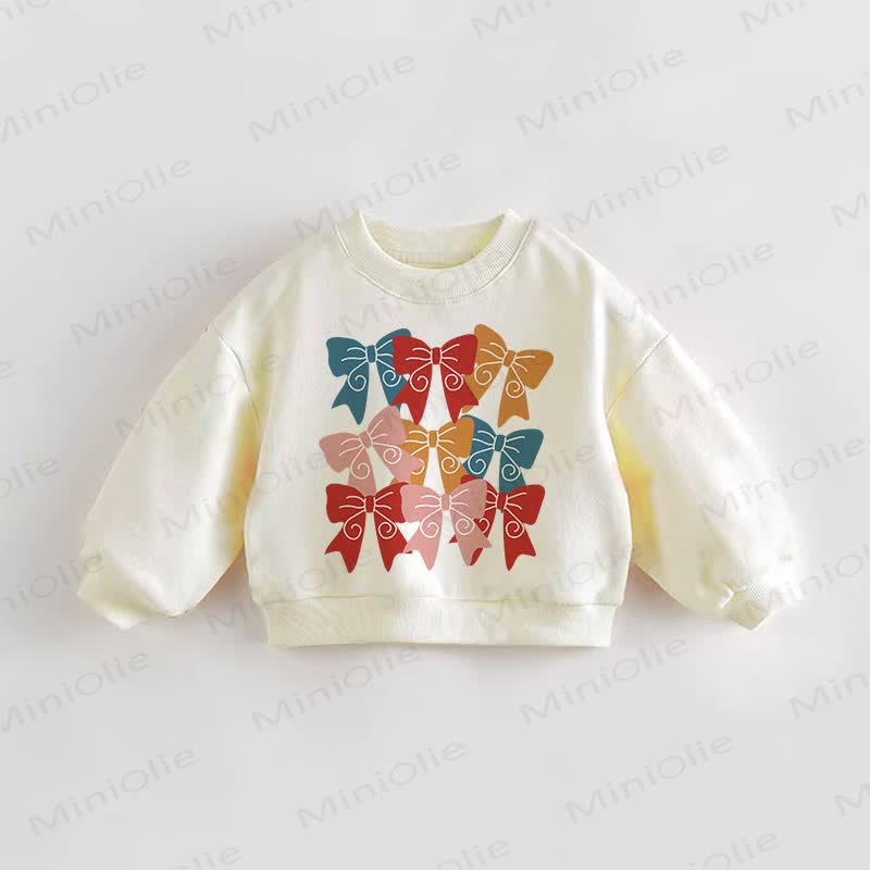 Baby Toddler Colorful Bows Sweatshirt