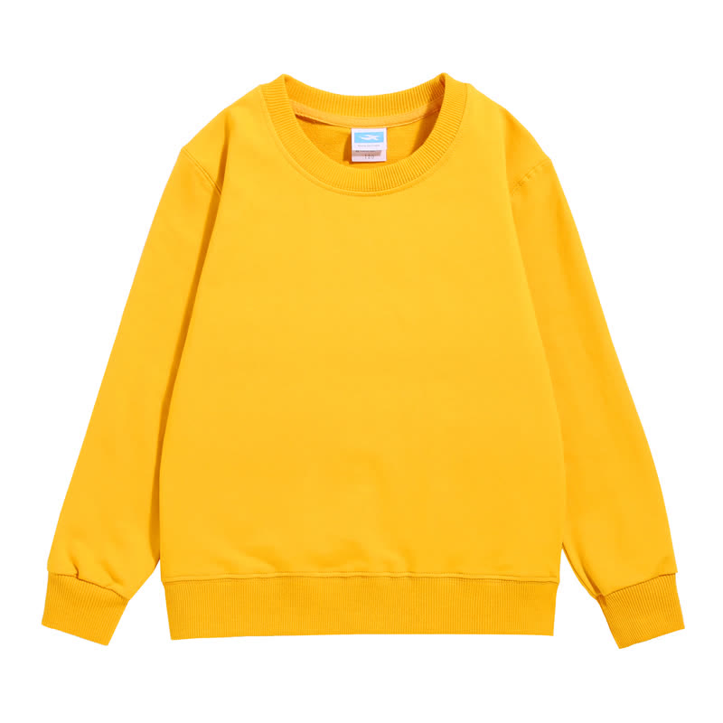 Toddler Solid Color Loose Simple Sweatshirt