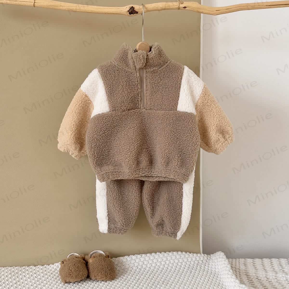 Baby Toddler Color Matching 2-piece Fleece Set