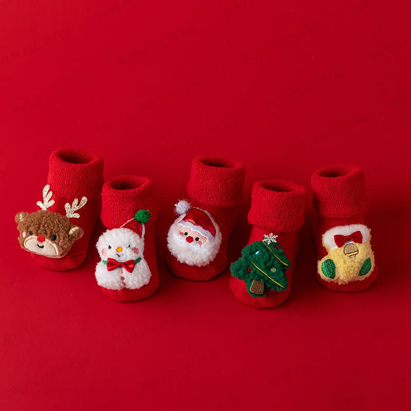 Baby Toddler Fleece Lined Christmas Socks