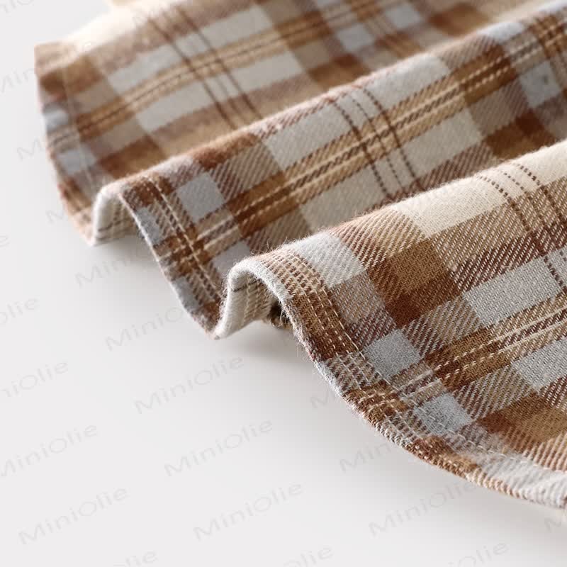 Baby Toddler Boy Bear Plaid Hooded Jacket