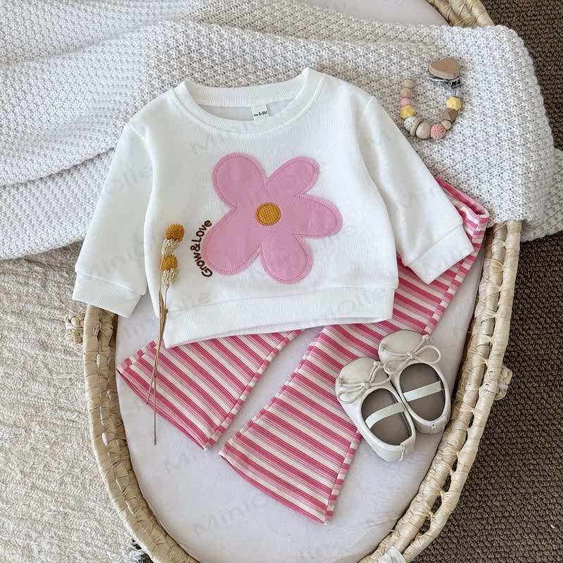 GROW&LOVE Baby Girl 2-Piece Flower Set
