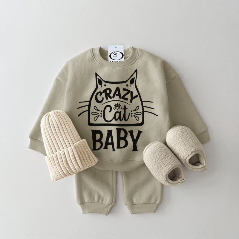 BABY CRAZY CAT Sweatsuit 2-piece Set
