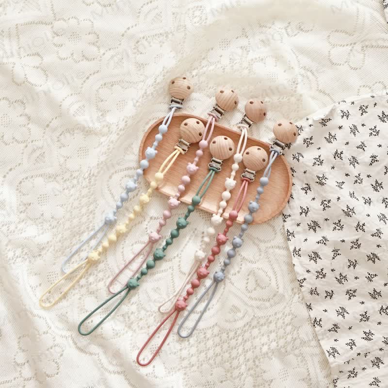 Baby Silicone Bear Pacifier Clip