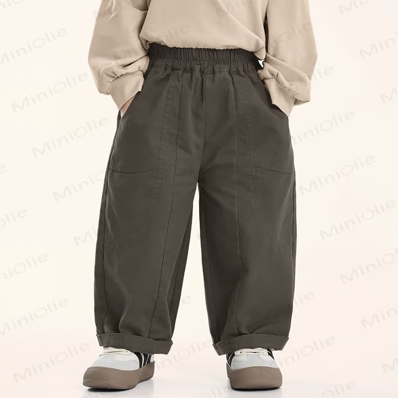 Toddler Boy Plain Grey Loose Pants