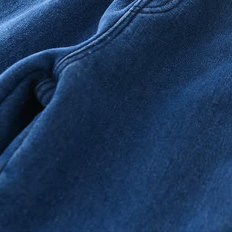 CHRISTMAS Baby Denim Deer Fleece Lined Pants