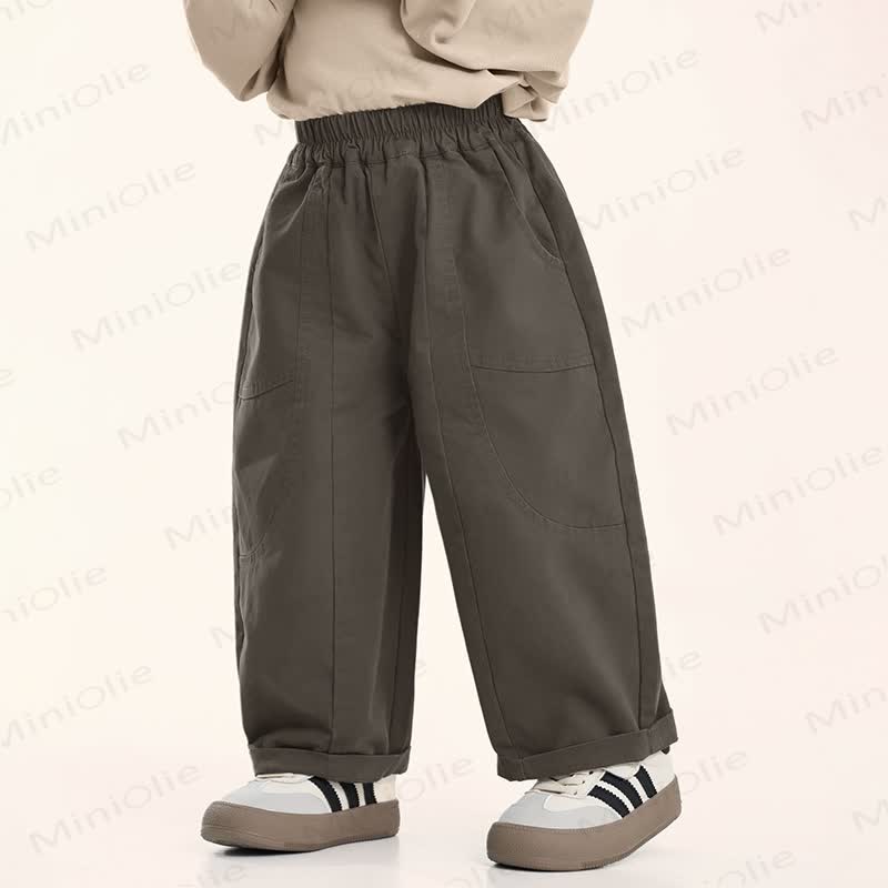 Toddler Boy Plain Grey Loose Pants