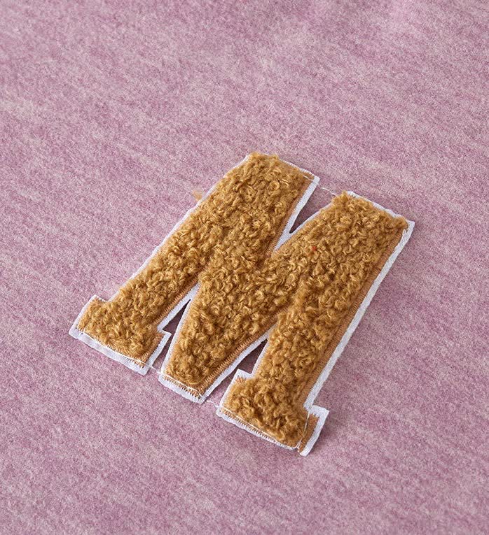 Letter M Baby Fleece Lined Romper