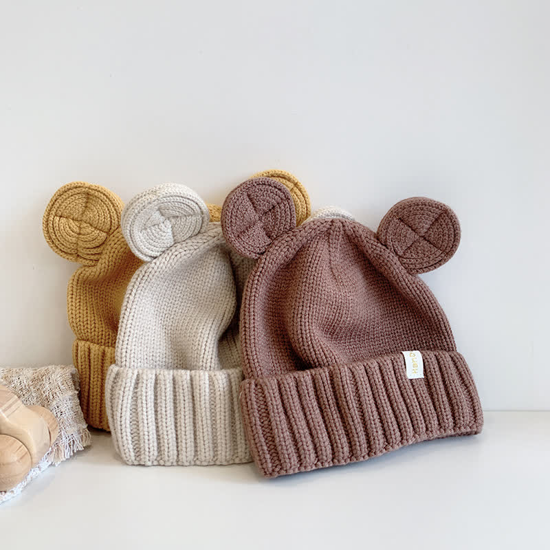 Baby Bear Ears Knitted Beanie