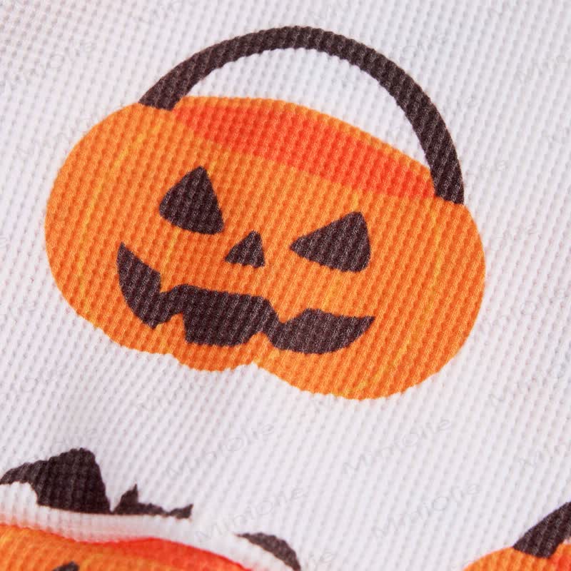 Baby Waffle Halloween Jack-o'-lantern & Bat 2-piece Set
