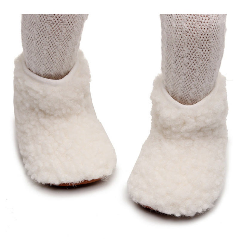 Baby Solid Color Pre-walker Fleece Boots