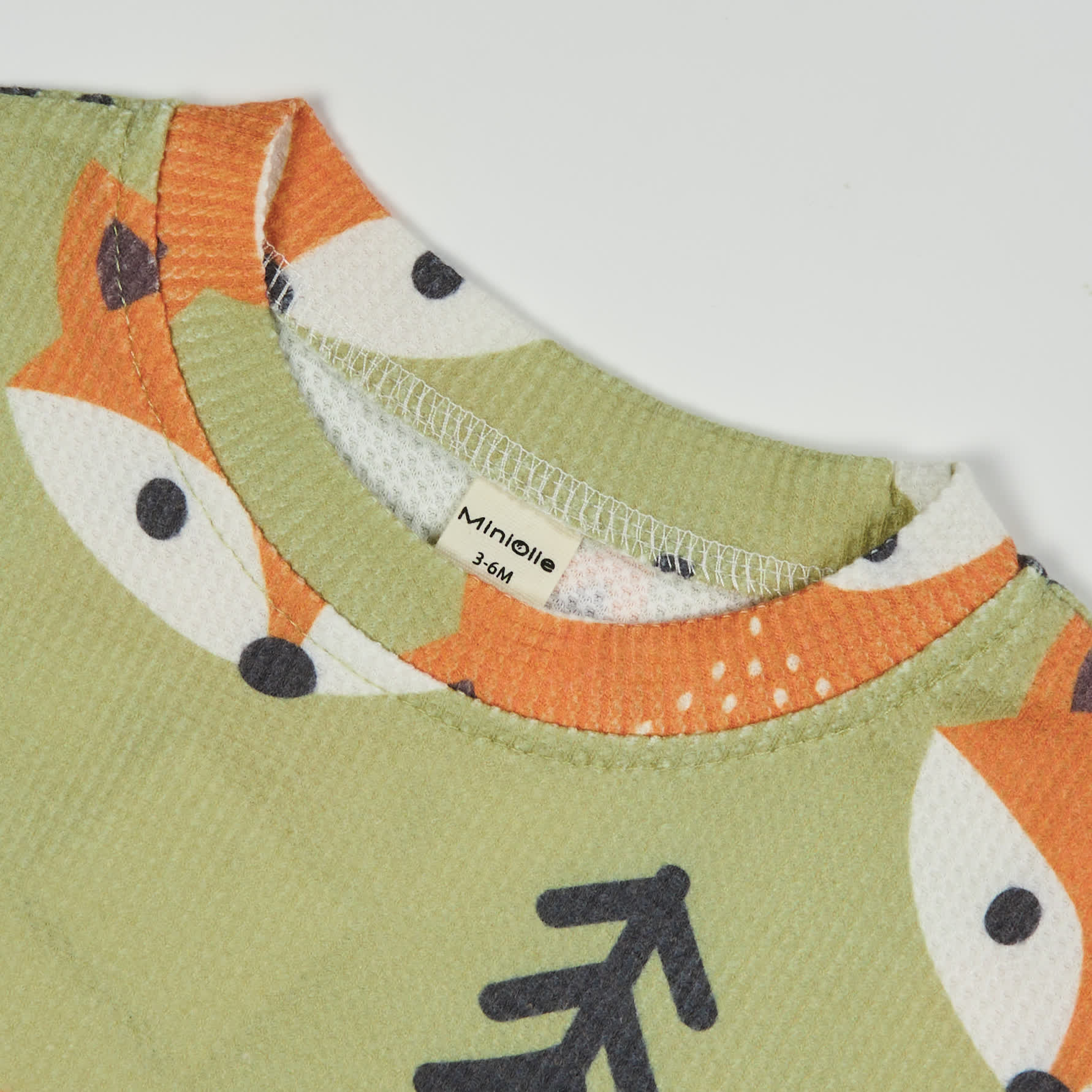 Baby Toddler Fox Green Waffle 2-piece Set