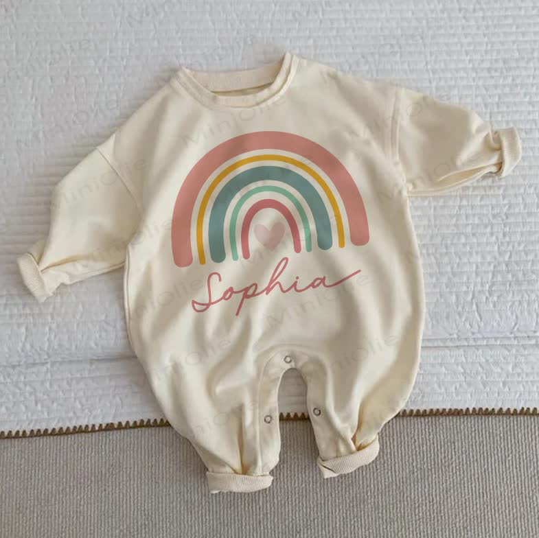 SOPHIA Baby Rainbow Beige Romper