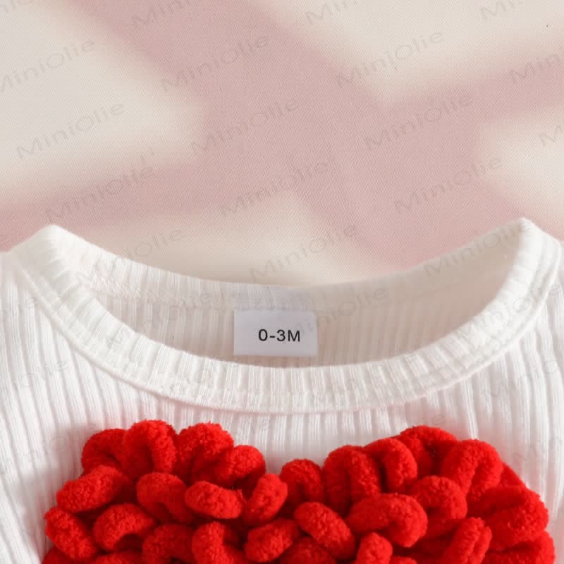 Baby Heart Rib Skirted Bodysuit with Headband
