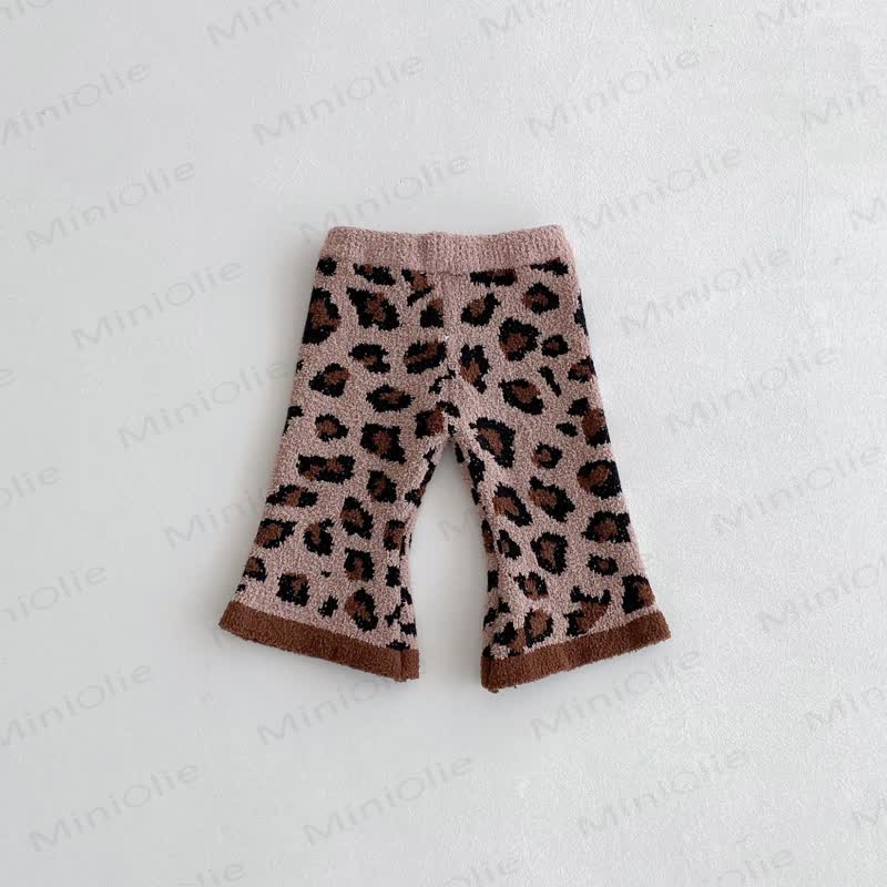Baby Toddler Girls Leopard Cat Bow 2-piece Set