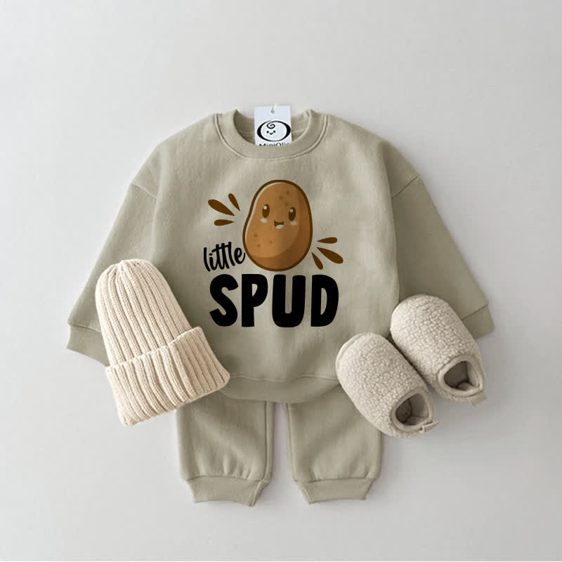 LITTLE SPUD Baby Potato Sweatsuit 2-piece Set