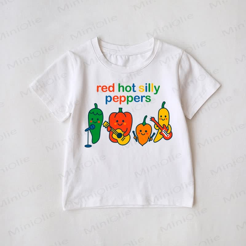 RED HOT SILLY PEPPERS White Family Matching T-Shirt