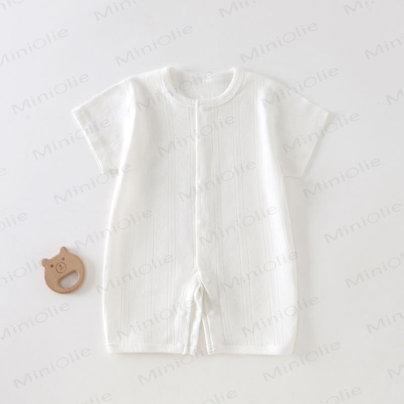 Baby Cut-out Solid Color Romper