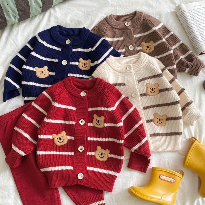 Baby Bear Striped Cardigan