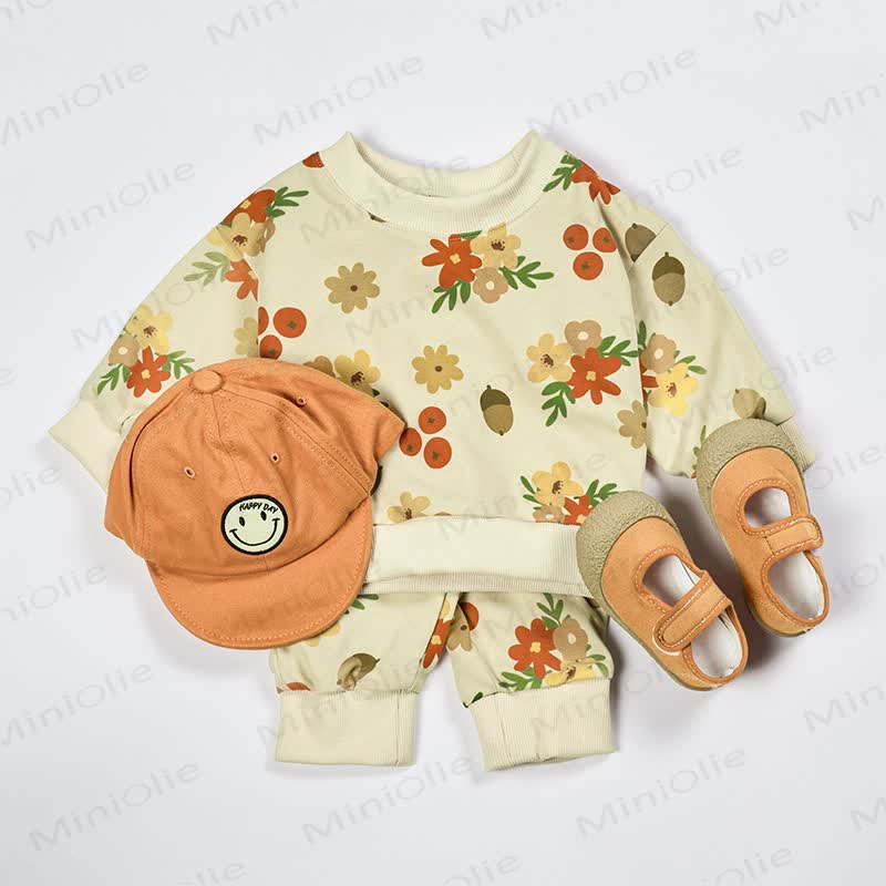 Baby Autumn Flower Apricot 2-piece Set