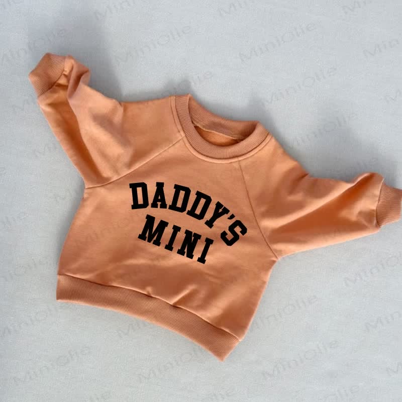 DADDY'S MINI Baby Toddler Orange Sweatshirt