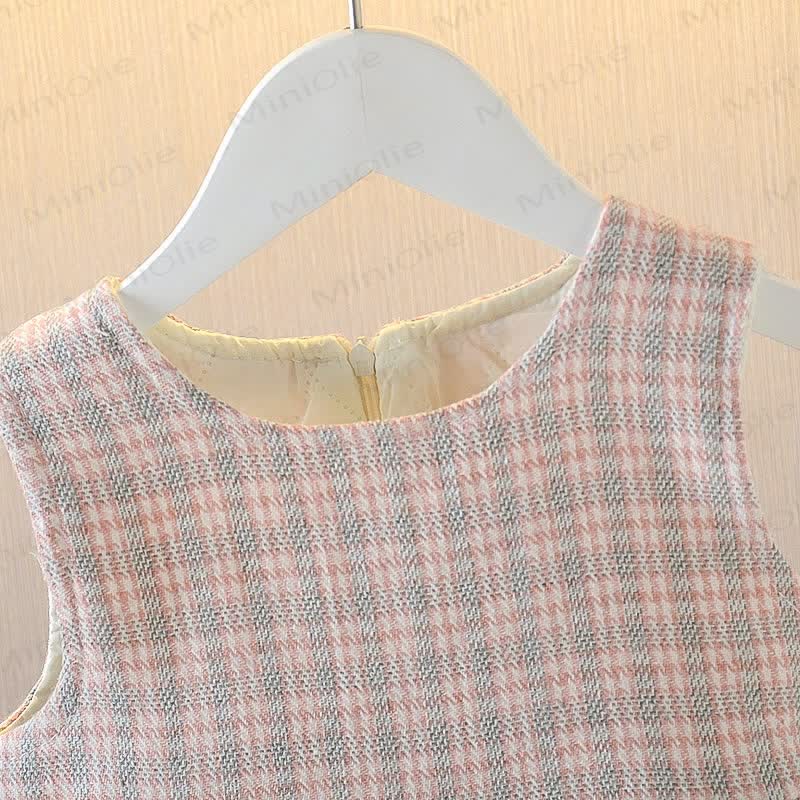 Baby Toddler Girl Two-pieces Dress with Bag