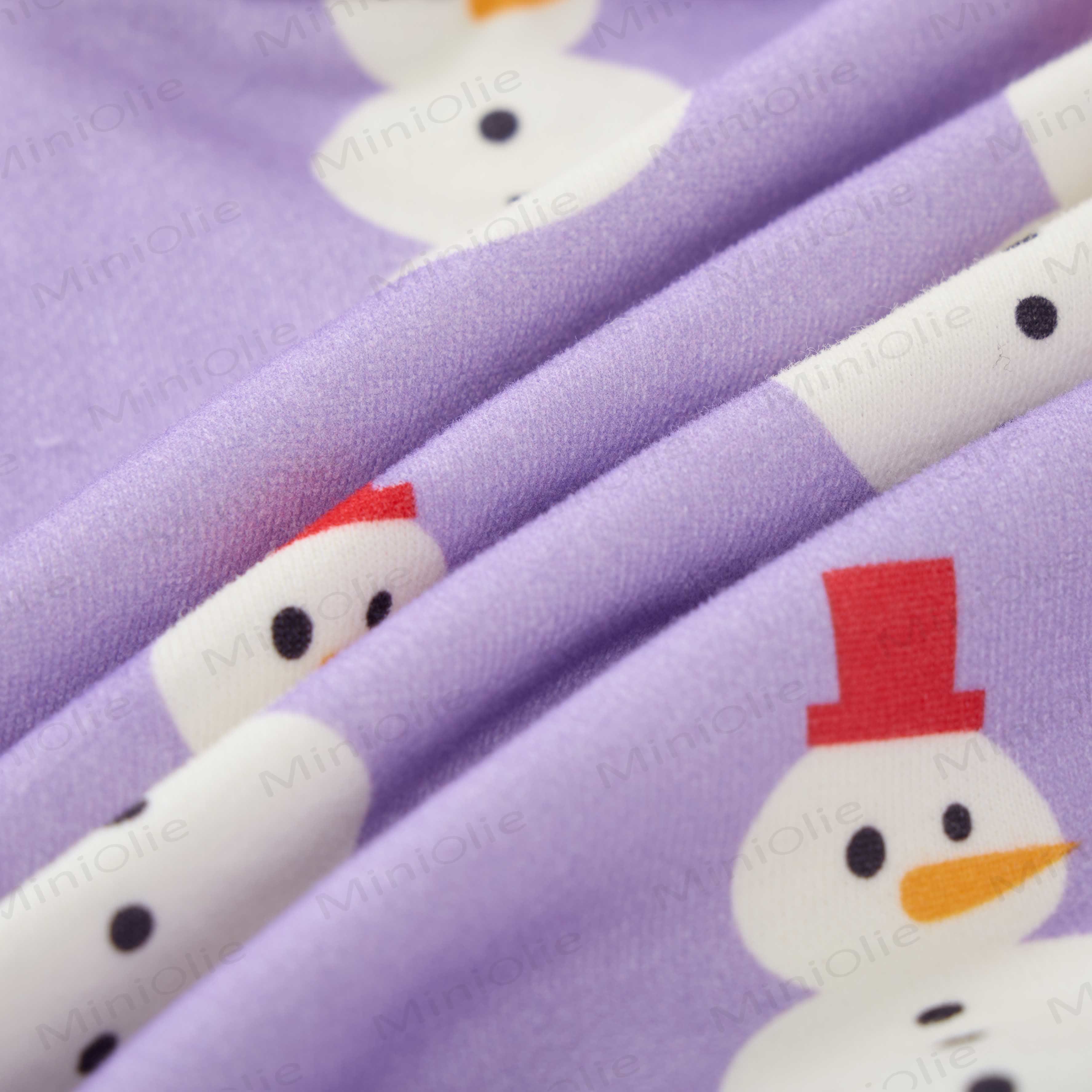 Baby Snowman 2-piece Purple Set