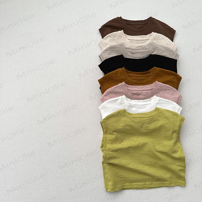 Toddler Solid Color Tank Top T-shirt