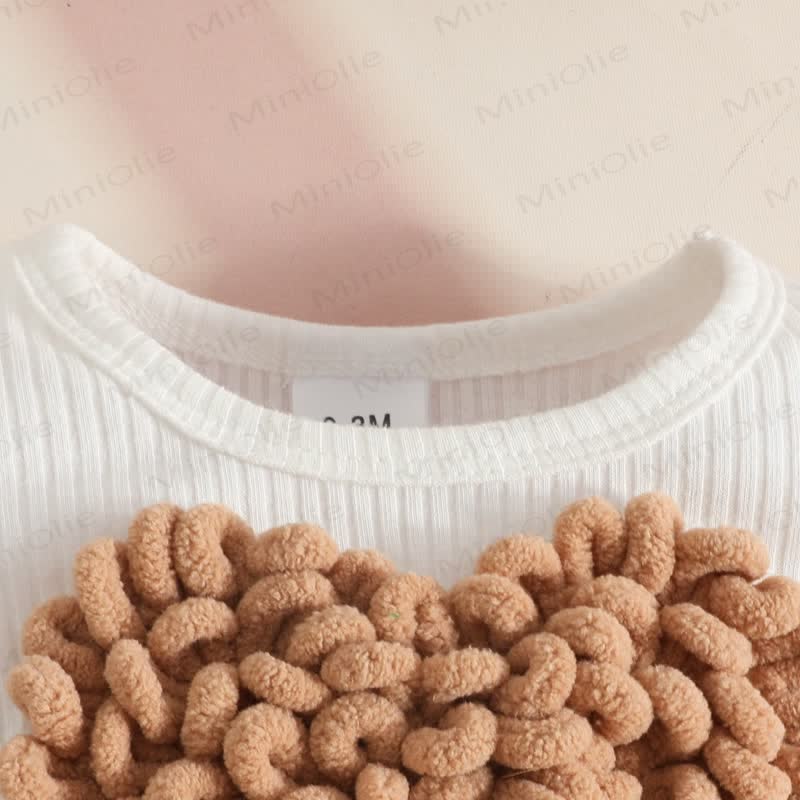 Baby Heart Rib Skirted Bodysuit with Headband