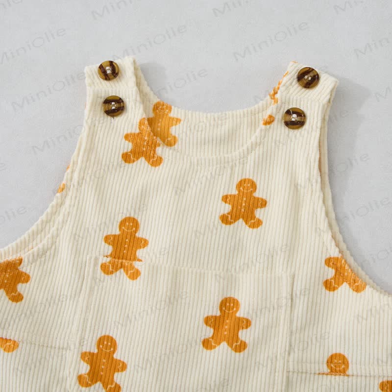Baby Toddler Gingerbread Man Overalls