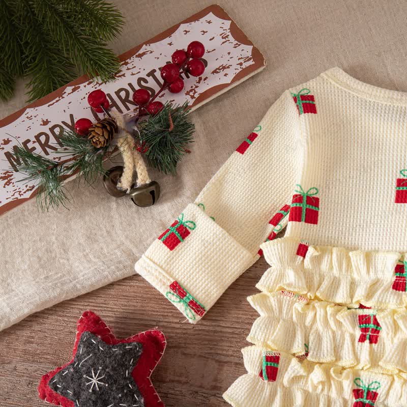 Baby Headscarf Christmas Romper