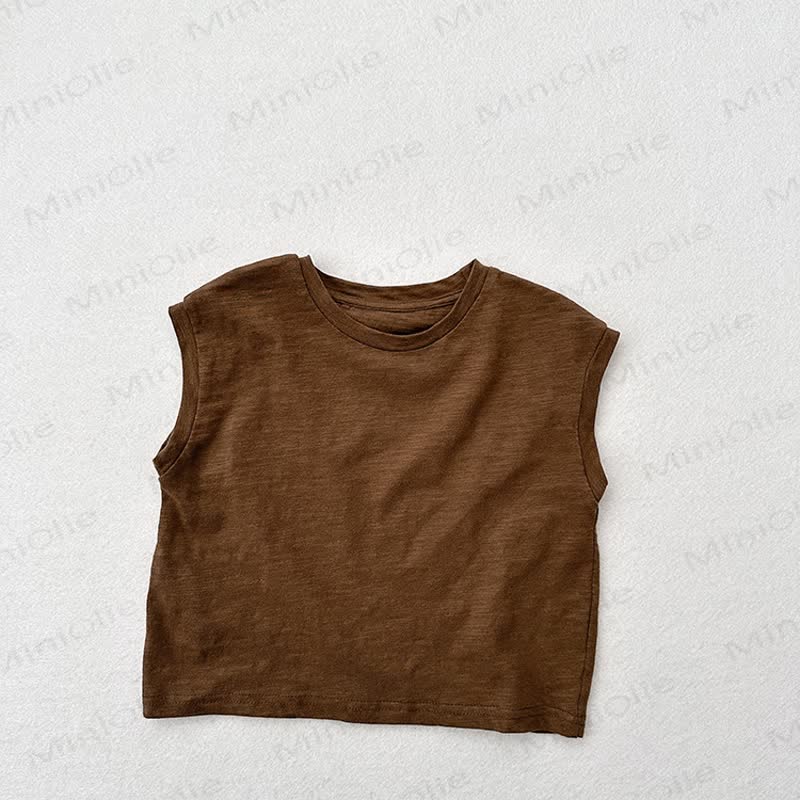 Toddler Solid Color Tank Top T-shirt
