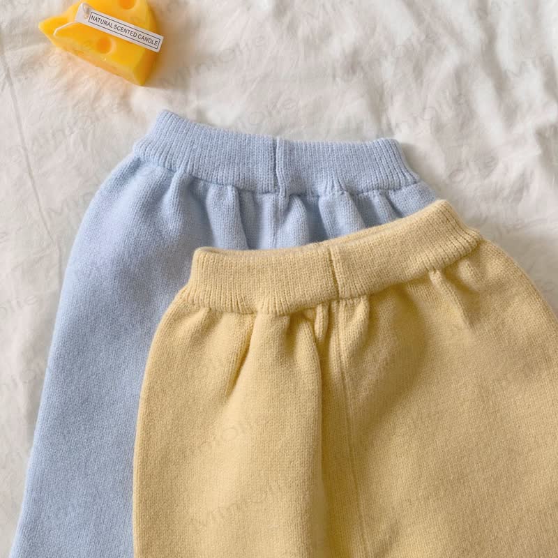 Baby Girl Lace Knitted Plaid 2-piece Set