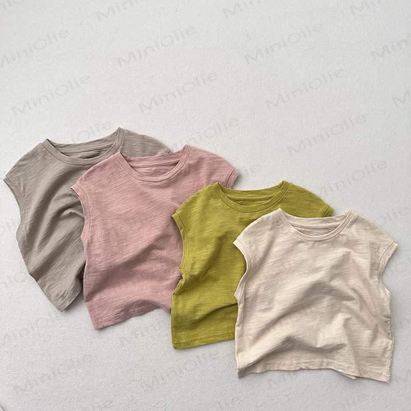 Toddler Solid Color Tank Top T-shirt