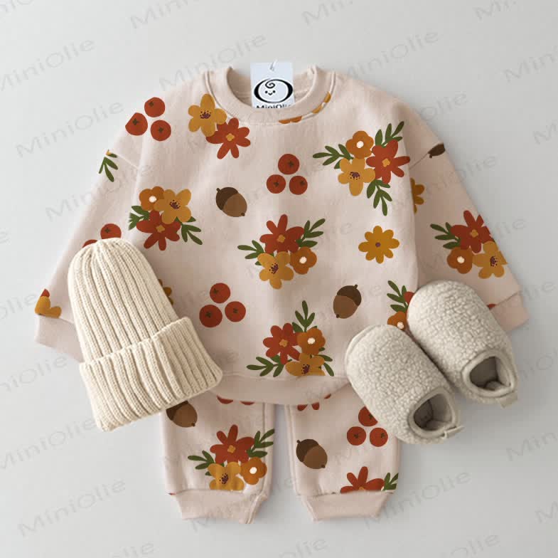Baby Autumn Flower Apricot 2-piece Set