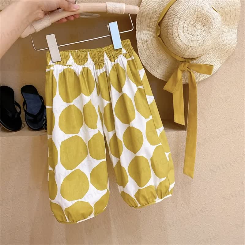 Toddler 2-Piece Yellow Dots Set with Hat