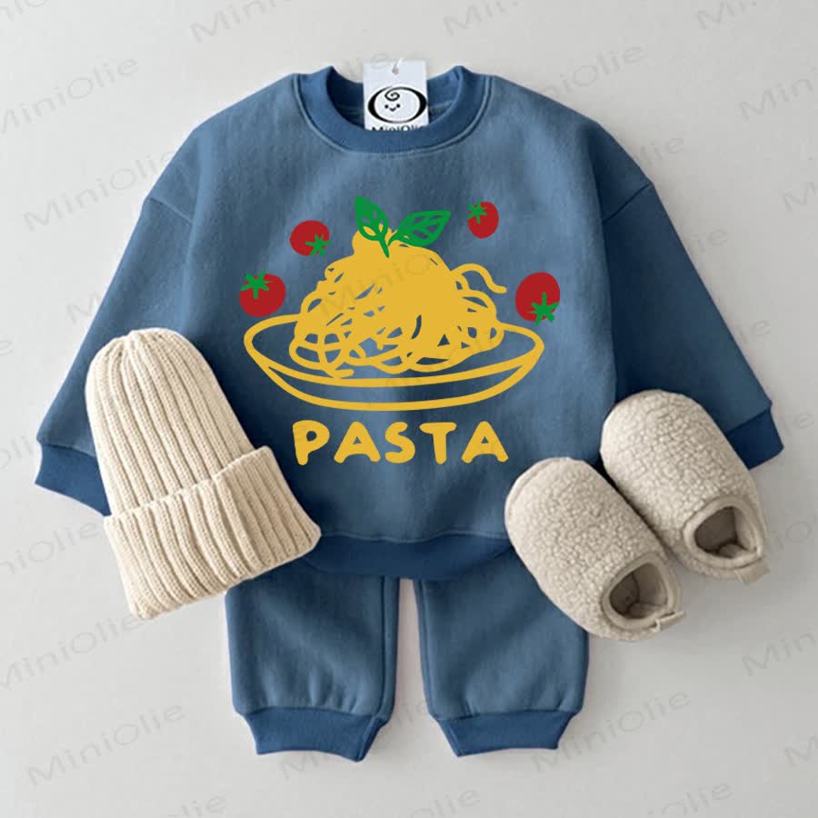 PASTA Baby Sweatshirt and Pants 2-piece Blue Set