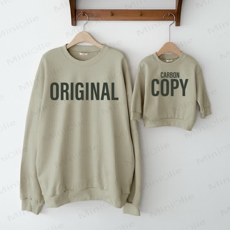 ORIGINAL/CARBON COPY Grey Green Family Sweatshirt