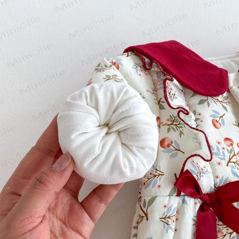 Baby Christmas Floral Romper