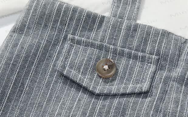 Baby Fake 2pcs Strap Striped Romper