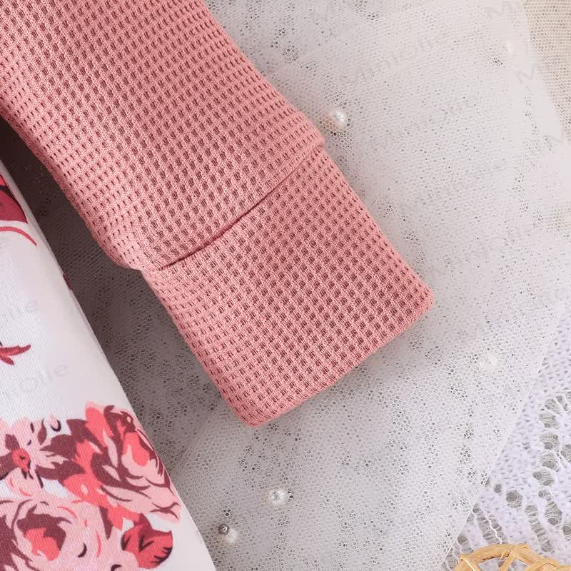 Baby Girl Bow Butterfly Floral Pink Romper